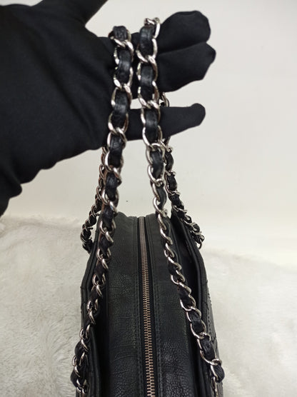 Chanel Tote Diamond Stitch Small Caviar Black SHW #10