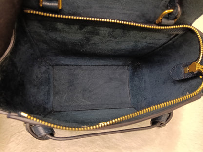 Celine Nano Belt Grained Abyss Blue GHW 2018