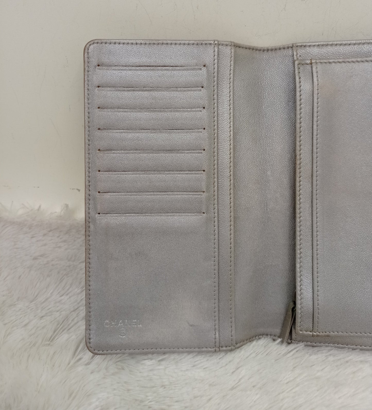 Chanel Timeless Long Flap Wallet Embossed Camellia Black SHW #14