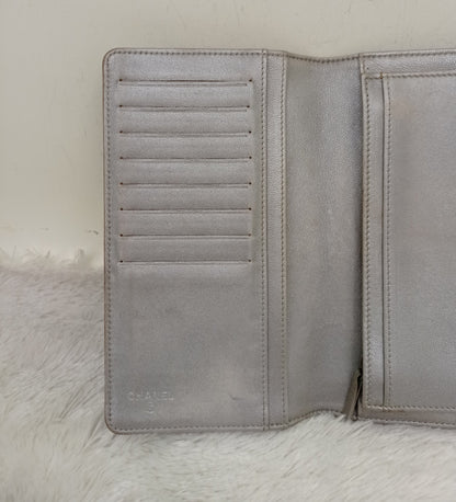 Chanel Timeless Long Flap Wallet Embossed Camellia Black SHW #14