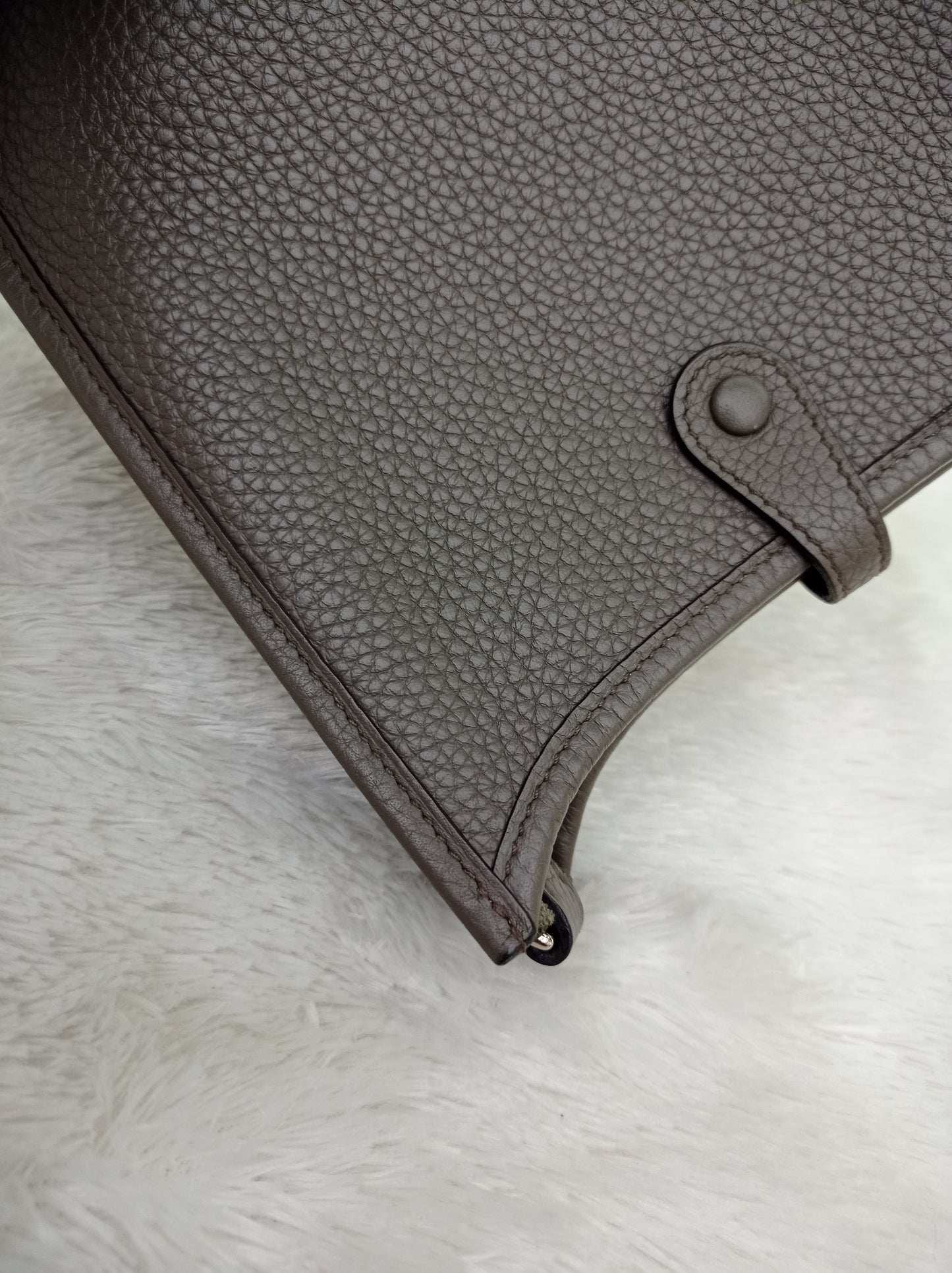 Hermes Mini Evelyne Clem Etain PHW #X