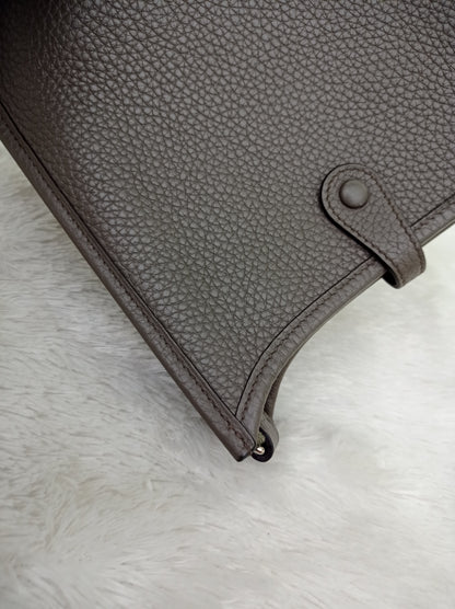 Hermes Mini Evelyne Clem Etain PHW #X