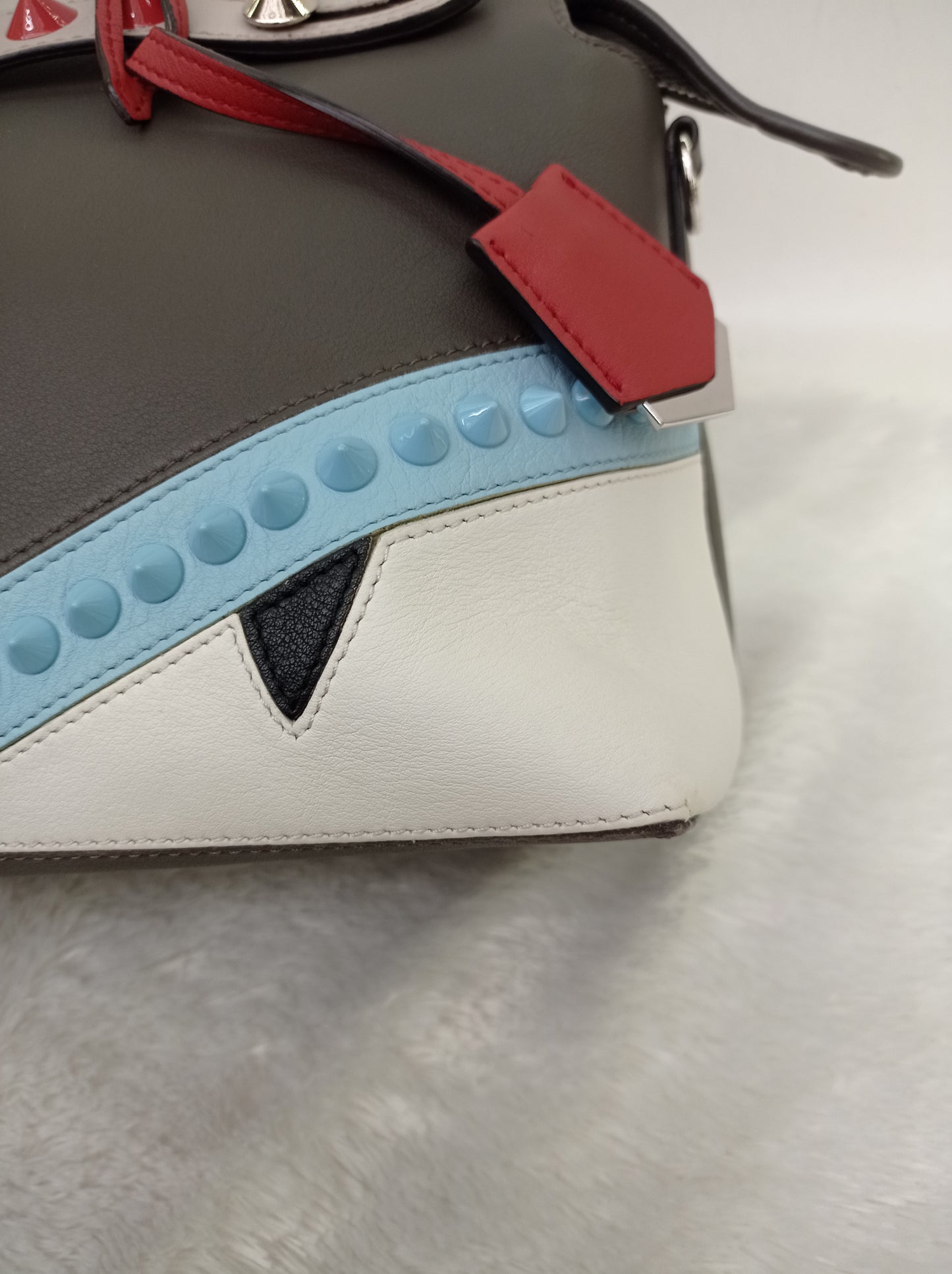 Fendi BTW Medium Sleepy Monster Multicolour Studded SHW