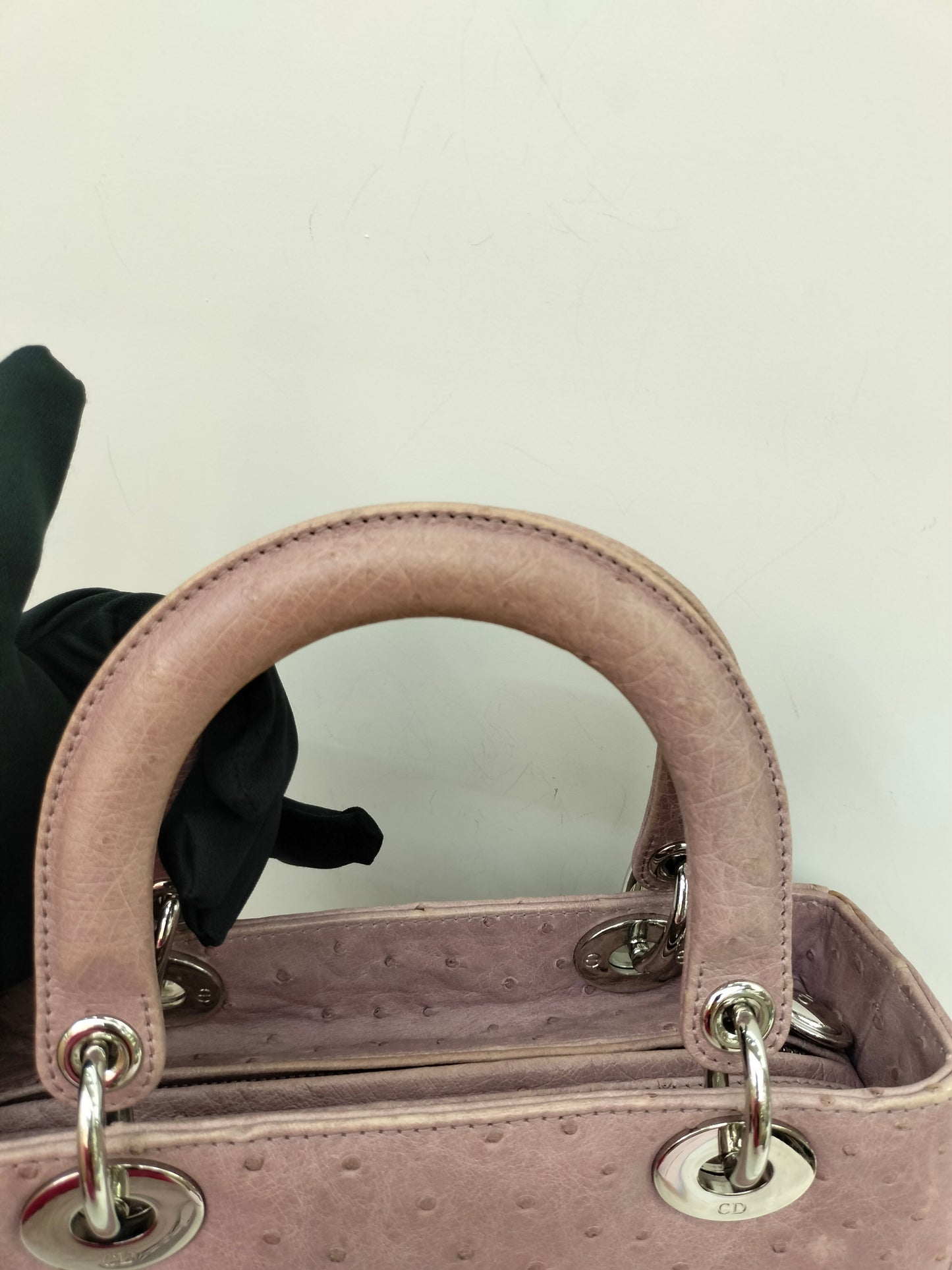 Lady Dior Medium Ostrich Blush Pink SHW 2013