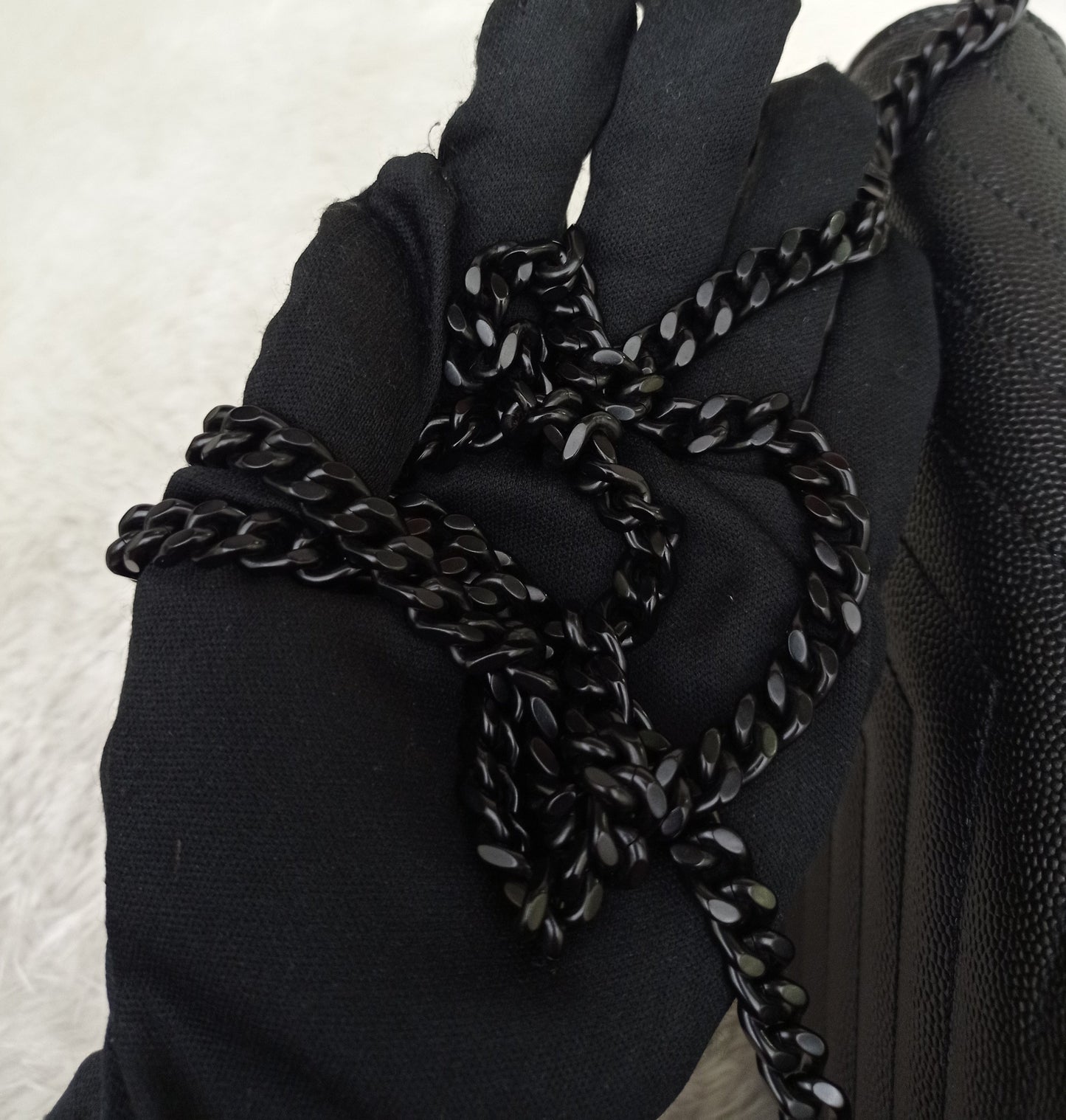 YsL WOC 22 Monogramme Chevron Grained All Black 2022
