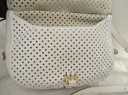 LV Saumur Perforated Limited Edition White Flore