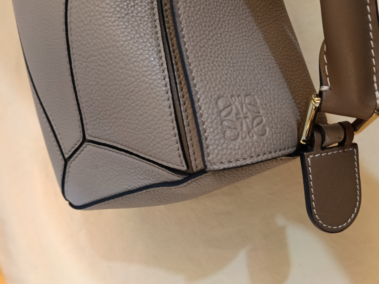 Loewe Puzzle Small Grained Sand Mink GHW 2020