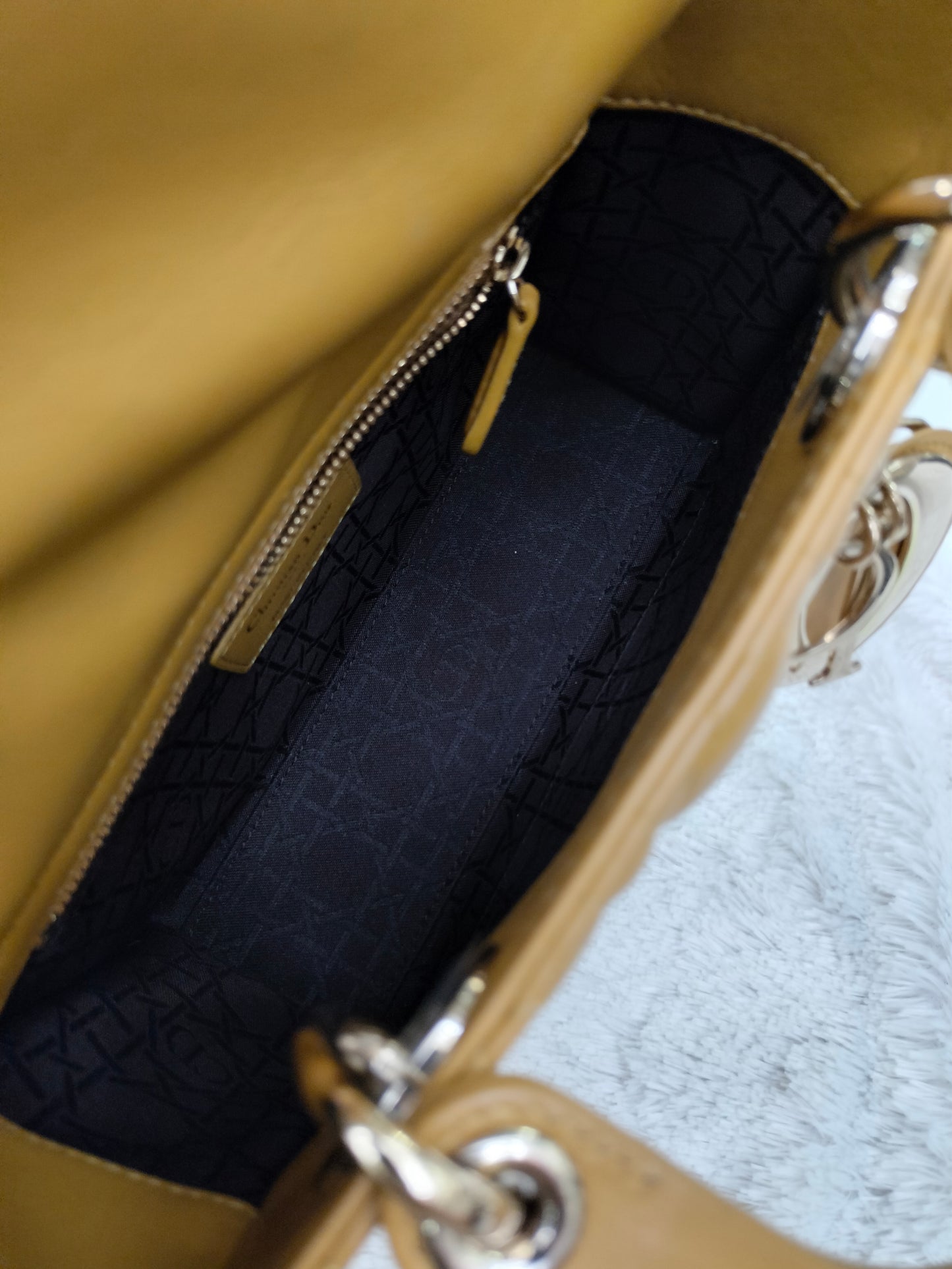 Lady Dior Small Amber Yellow GHW 2019