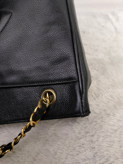 Chanel Timeless Tote Shoulder Caviar Calfskin Black GHW (broken holo)