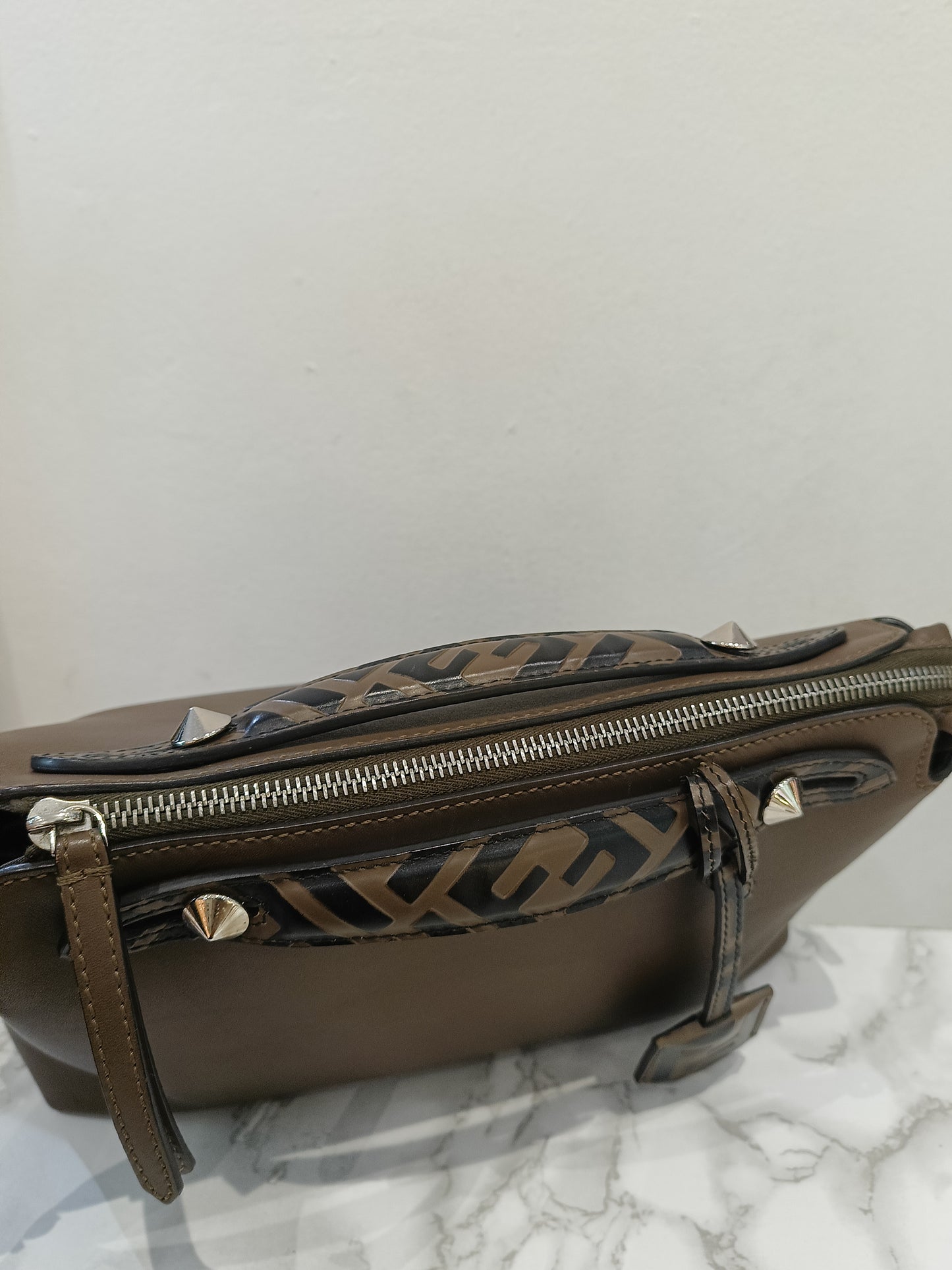 Fendi BTW Medium FF Handle Maya Brown SHW 2018