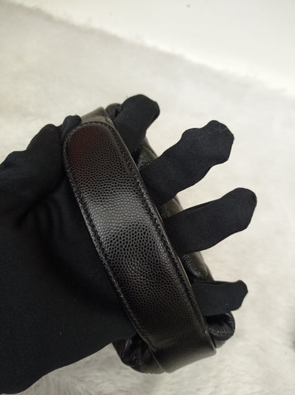 Chanel Polly Pocket Pouch Hobo Caviar Black GHW (CHIP)