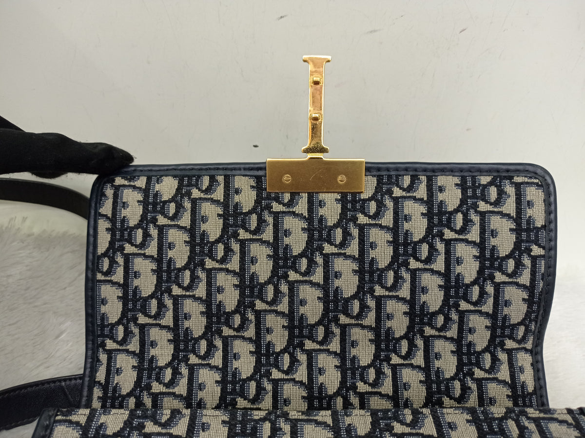 Dior Montaigne 30 Oblique Navy GHW 2019