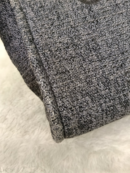 Chanel Deauville Small Tweed Black Navy LGHW (CHIP)