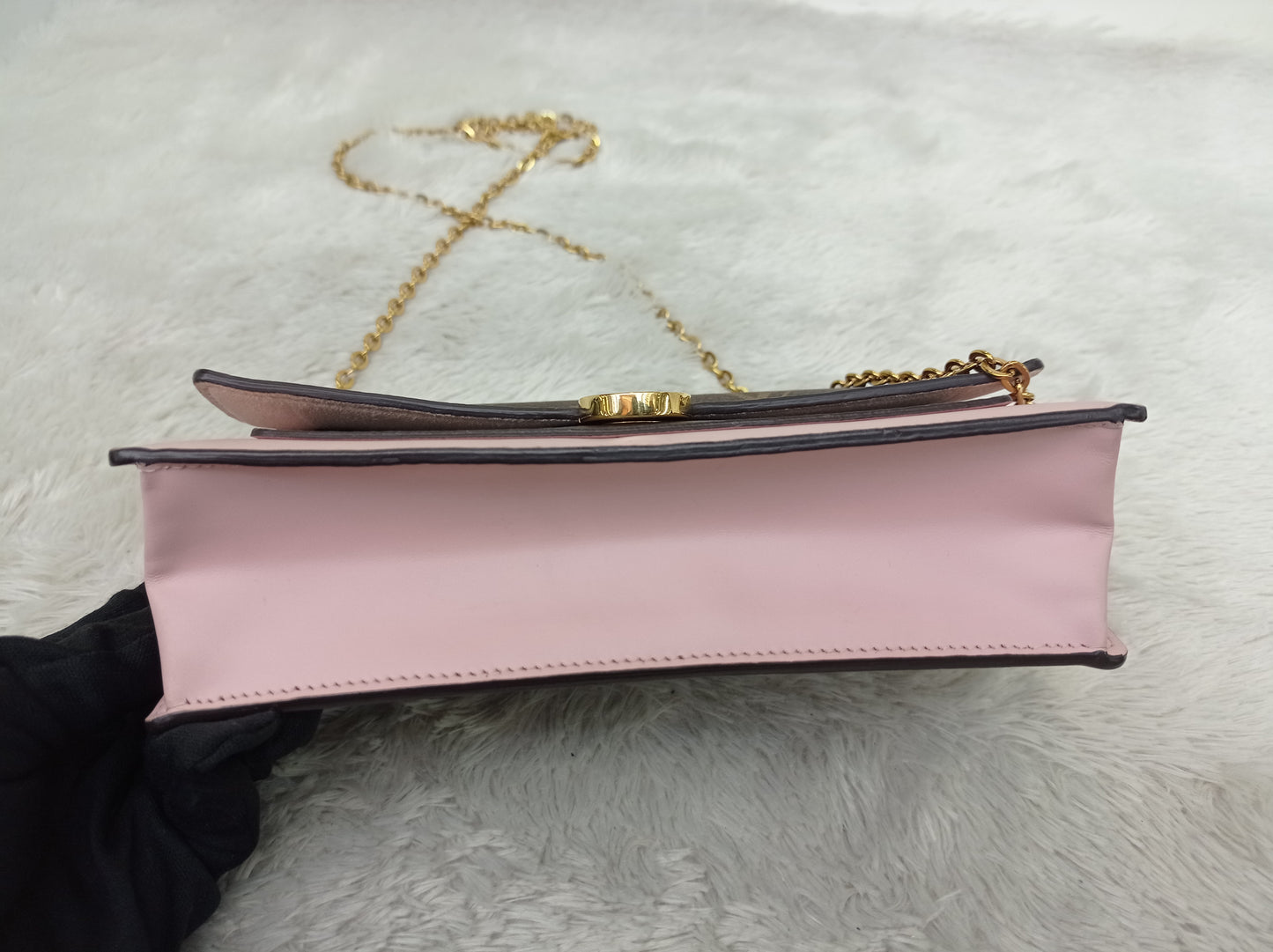 LV Flore Chain Wallet Monogram Rose Ballerine 2020