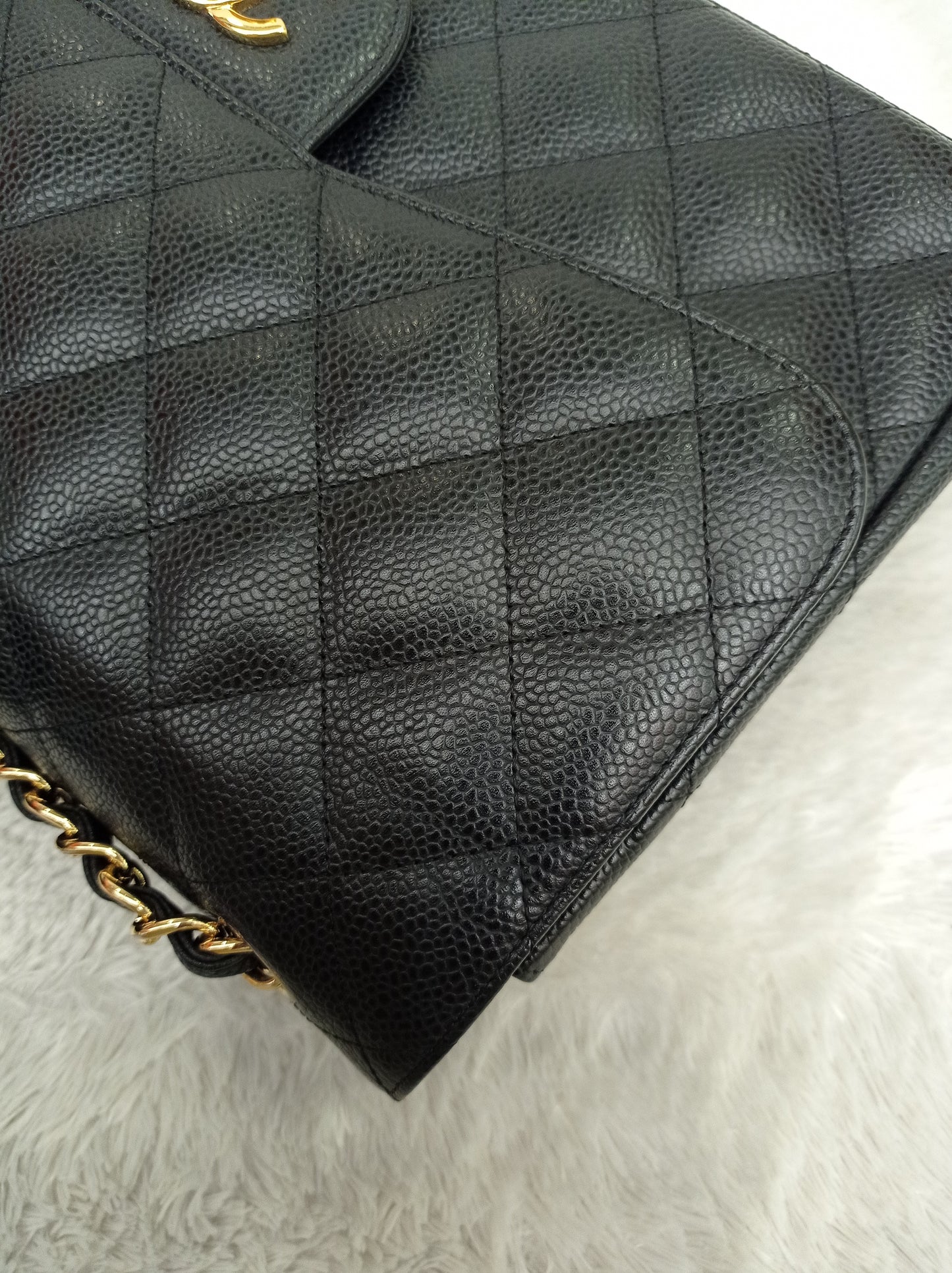 Chanel Jumbo Caviar Black GHW DF #17