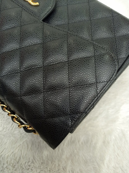 Chanel Jumbo Caviar Black GHW DF #17