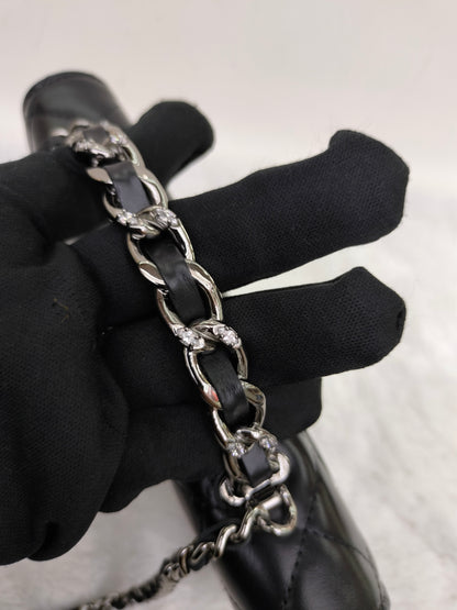 Chanel WOC Top Handle Lamb Black SHW (CHIP)