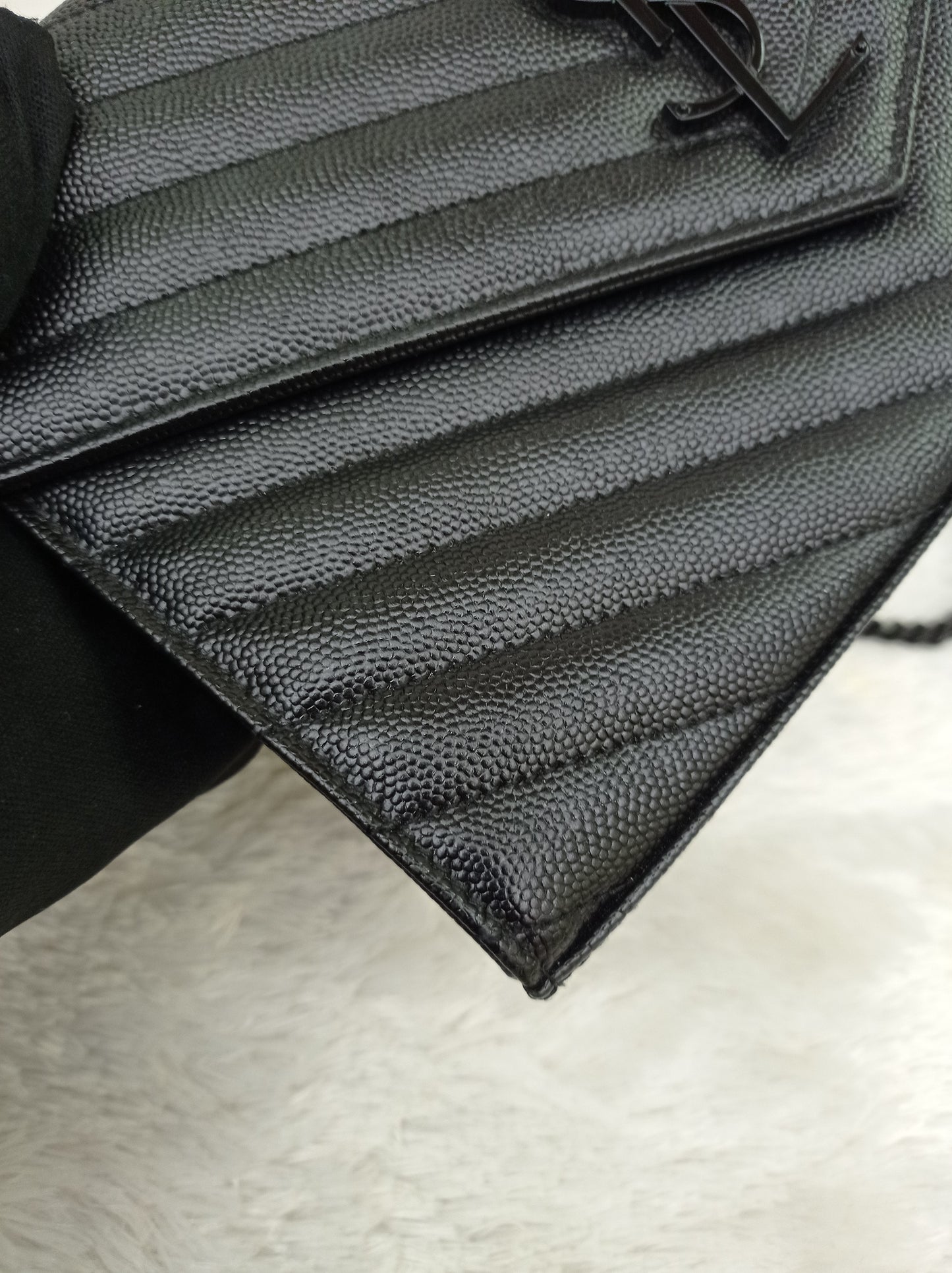 YsL WOC 22 Monogramme Chevron Grained All Black 2022