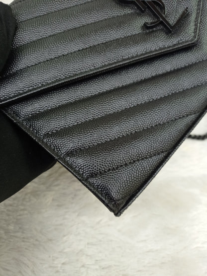 YsL WOC 22 Monogramme Chevron Grained All Black 2022