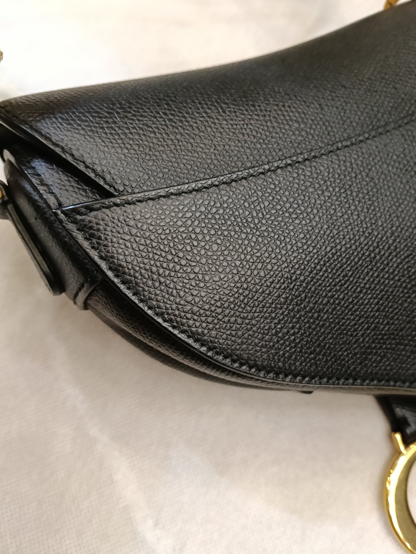 Dior Saddle Mini Grained Black GHW 2019