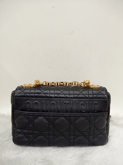 Dior Caro Small Supple Cannage Black GHW 2022