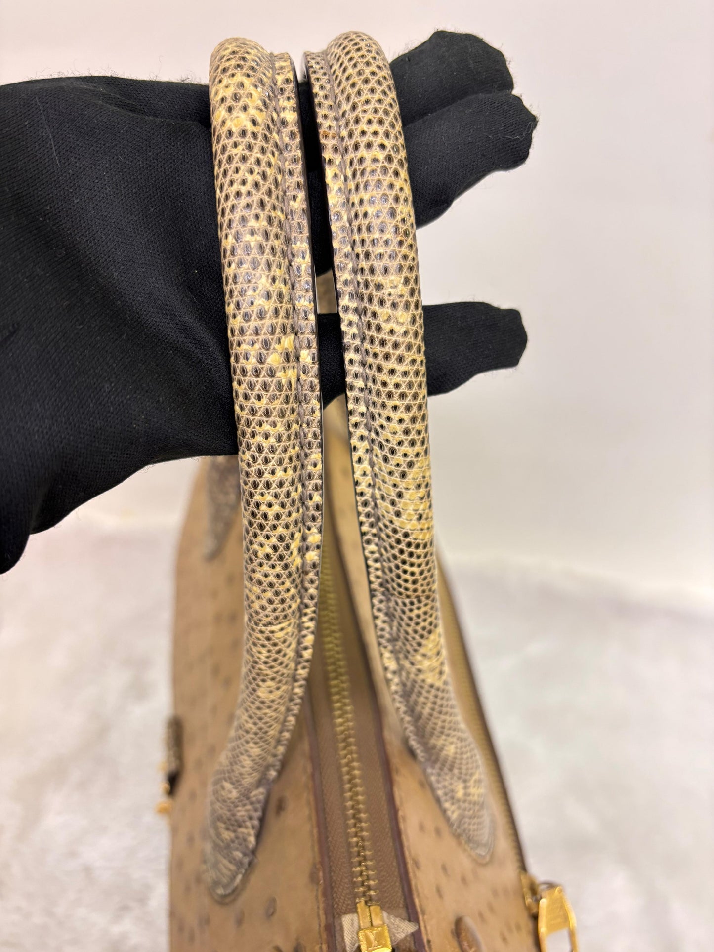 LV Majestueux MM Monogram Ostrich Lizard Bordeaux 2012