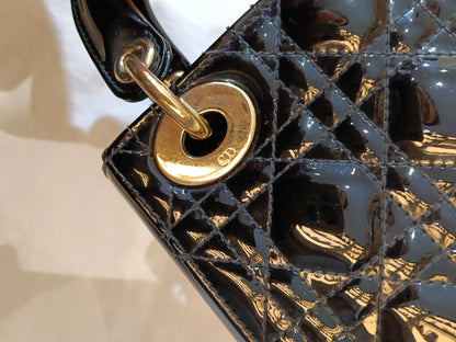 Lady Dior Mini Patent Black GHW 2019