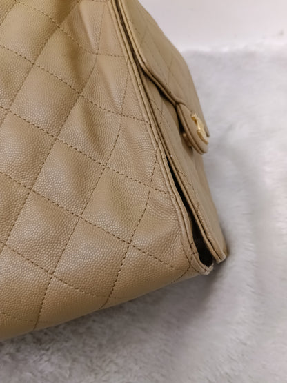 Chanel C25 Medium Caviar Dark Beige GHW (CHIP)
