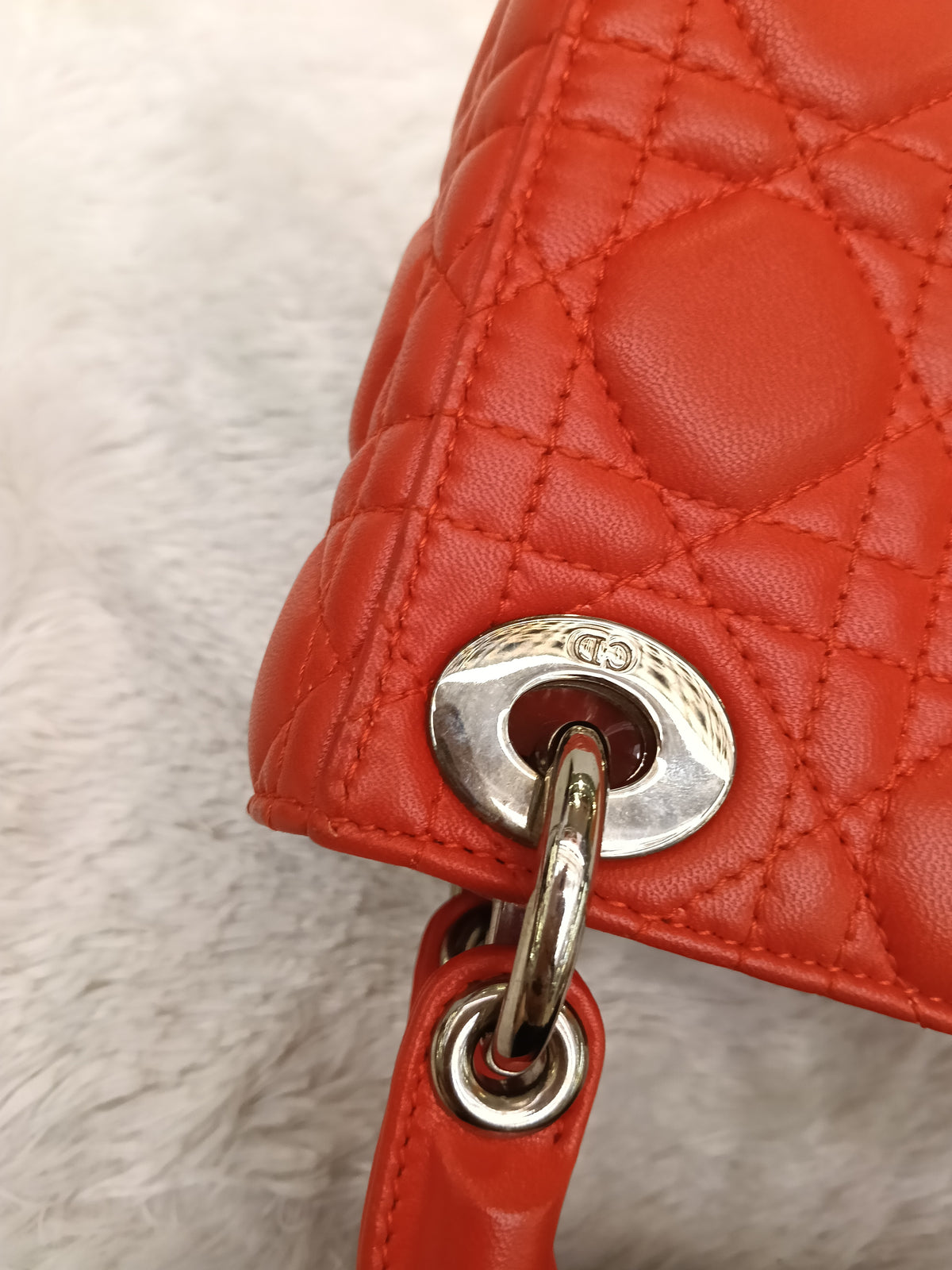 Lady Dior Micro Lamb Red SHW 2017