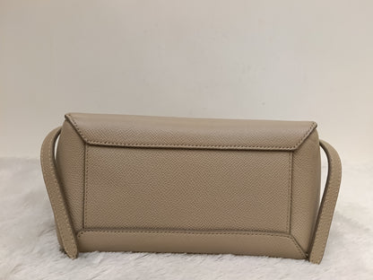 Celine Nano Belt Grained Light Taupe GHW 2018