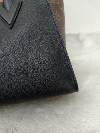 LV On My Side MM Monogram Grained Noir Brown 2019