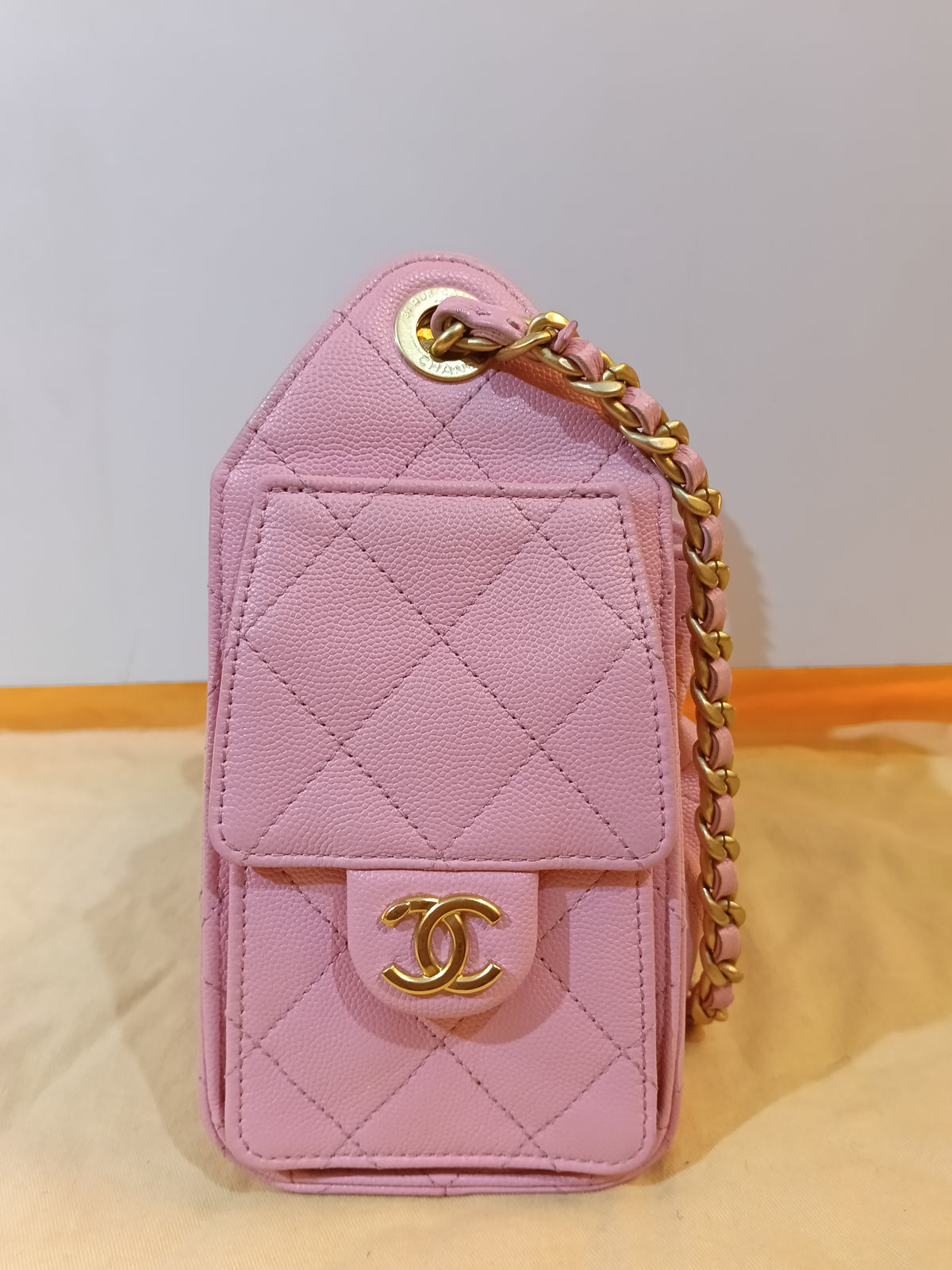 Chanel C25 Mini Caviar Pink Barbie GHW (CHIP)
