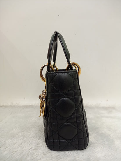 Lady Dior Mini Lamb Black GHW 2017