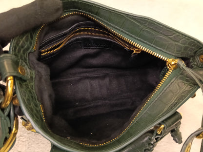 Balenciaga Neo Cagole Small Croco Green RGHW 2023