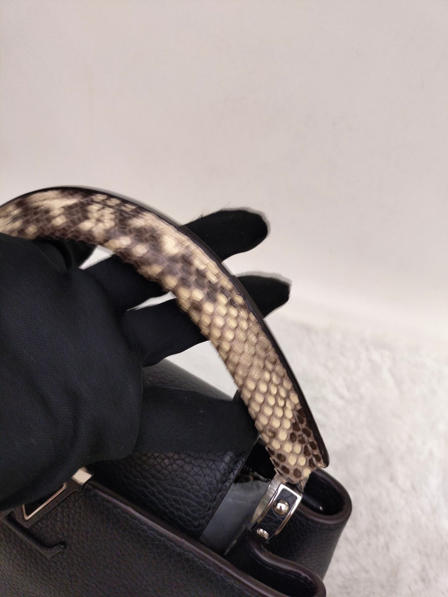 LV Capucines BB Black Handle Python 2018