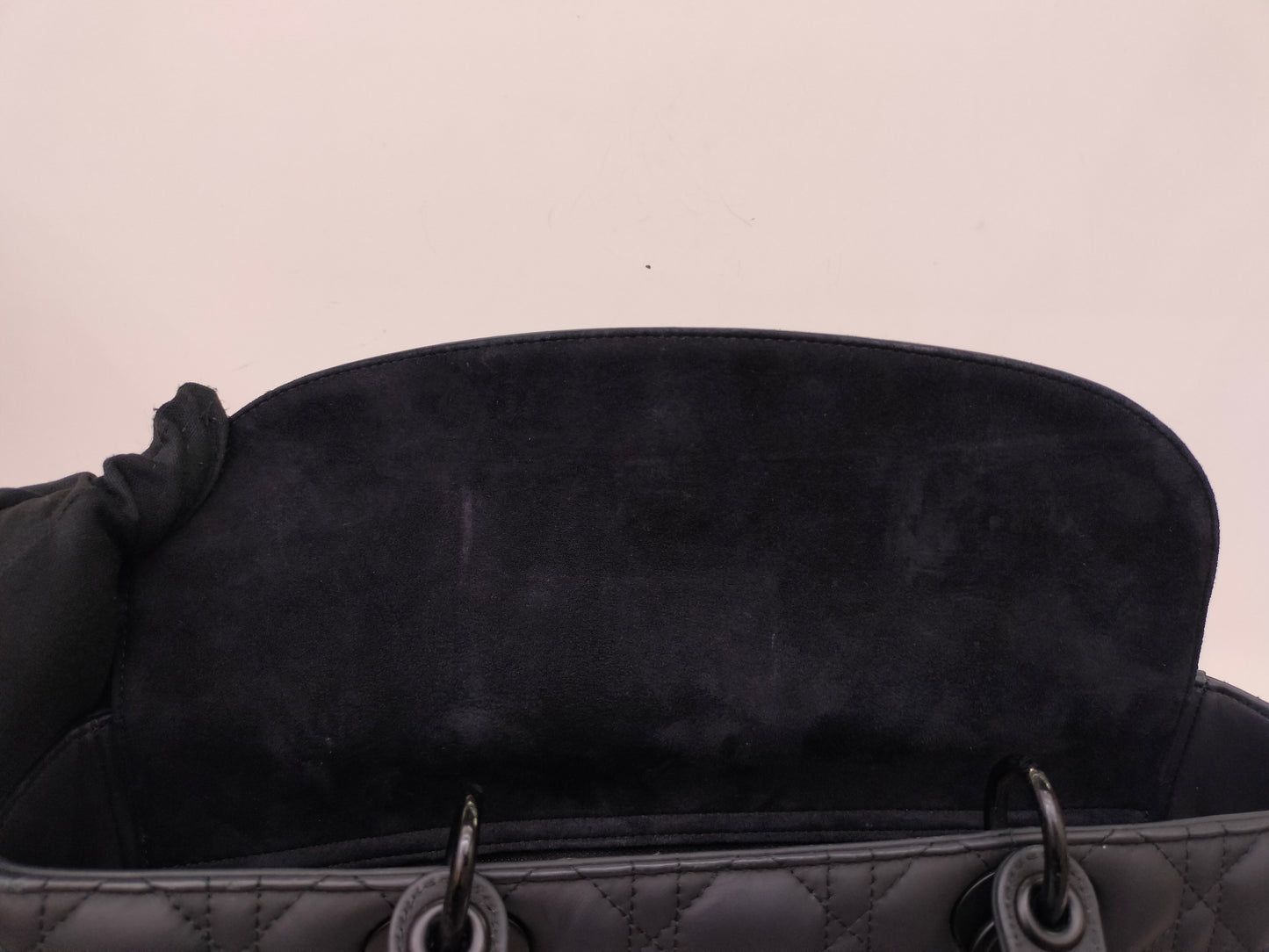 Lady Dior Large Ultra Matte All Black 2019