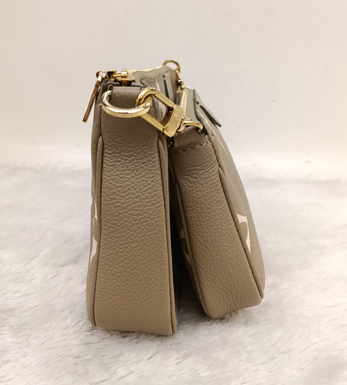 LV Multi Pochette Accessories Monogram Empreinte Light Khaki Cream (CHIP)