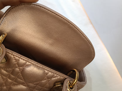 Lady Dior Mini Iridescent Lotus GHW 2017