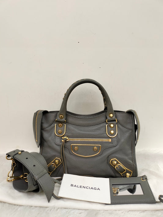 Balenciaga Mini City Edge Grey GHW 2017