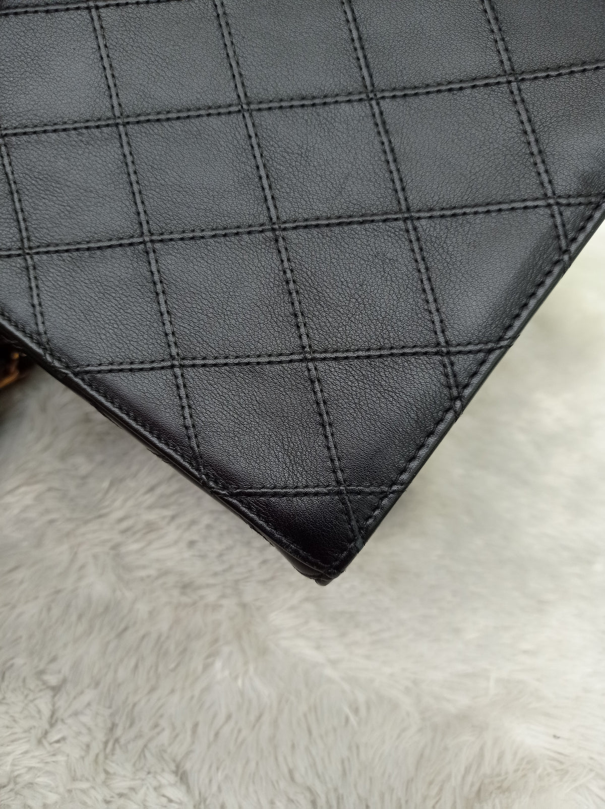 Chanel Vanity Case Box Large Lamb Black Vintage GHW #3