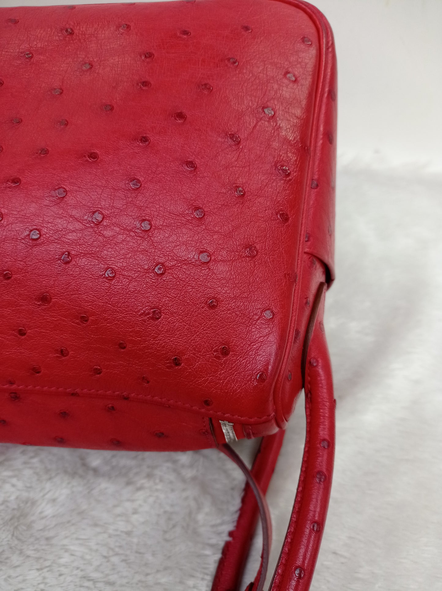 Lindy 26 Ostrich Rouge De Coeur PHW #X