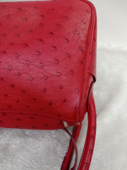 Lindy 26 Ostrich Rouge De Coeur PHW #X