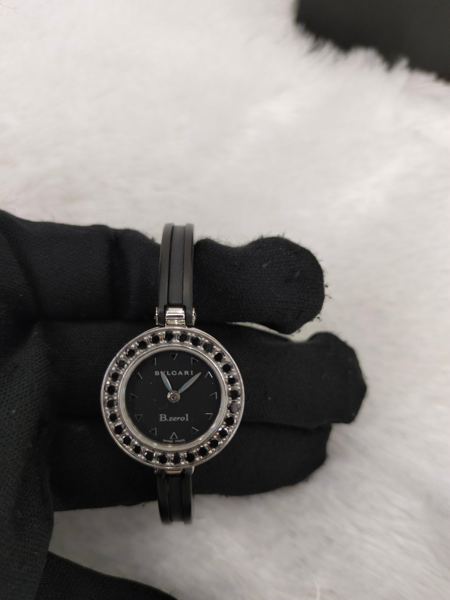 Bvlgari Zero Wrist Watch Black Diamond Bezel