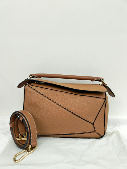 Loewe Puzzle Small Grained Caramel GHW 2020