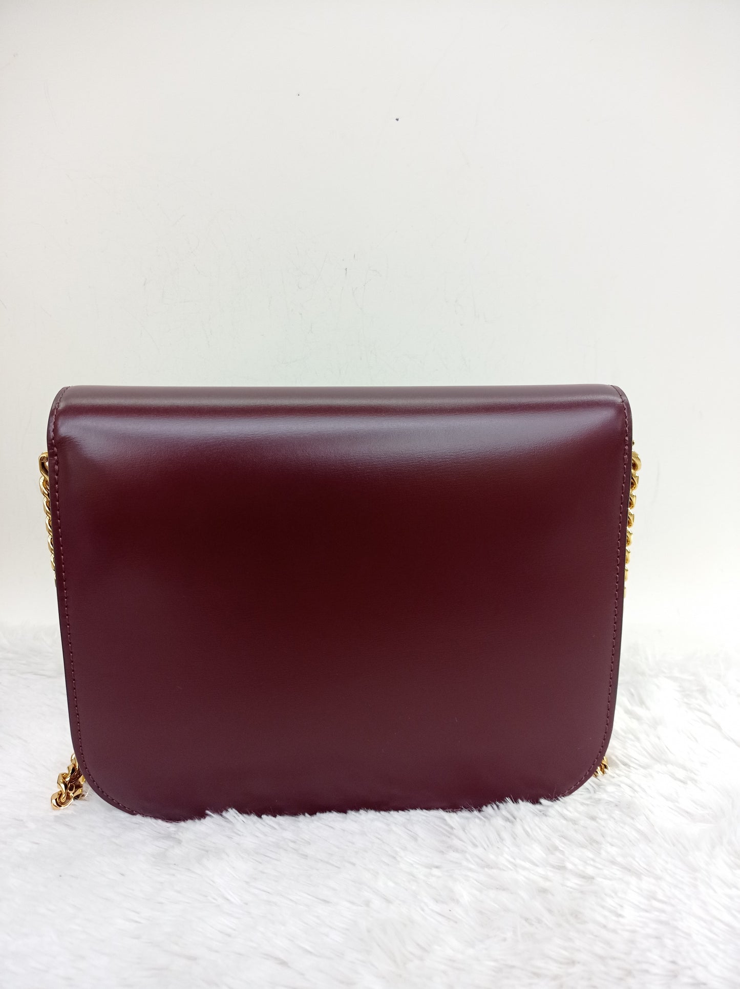 Celine Triomphe College Calfskin Dark Burgundy GHW 2023