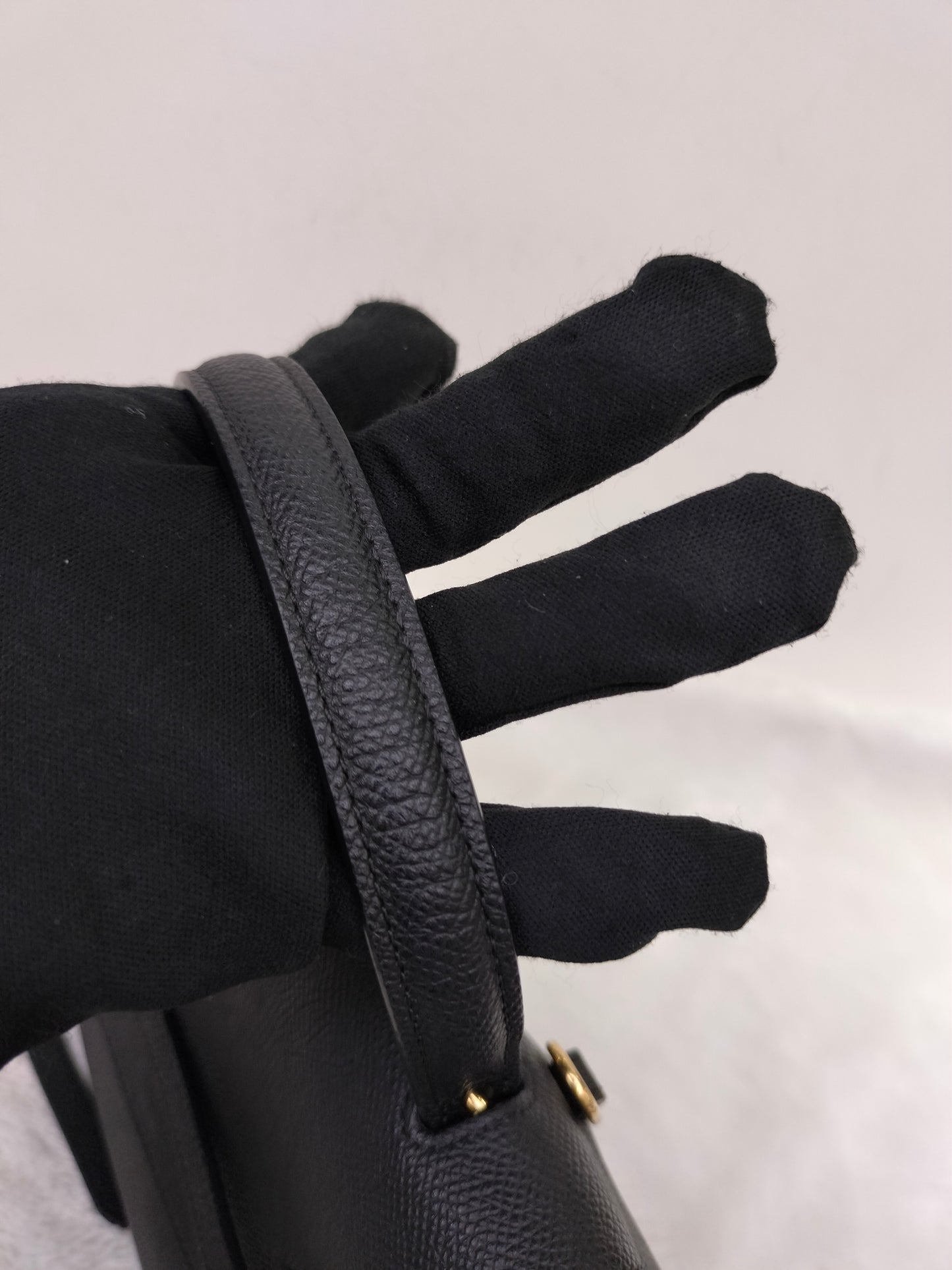 Celine Nano Belt Grained Black GHW 2018