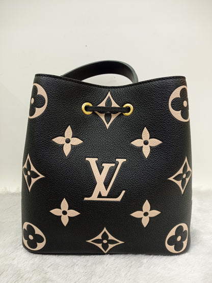 LV Neo Noe MM Monogram Empreinte Noir Creme (CHIP)
