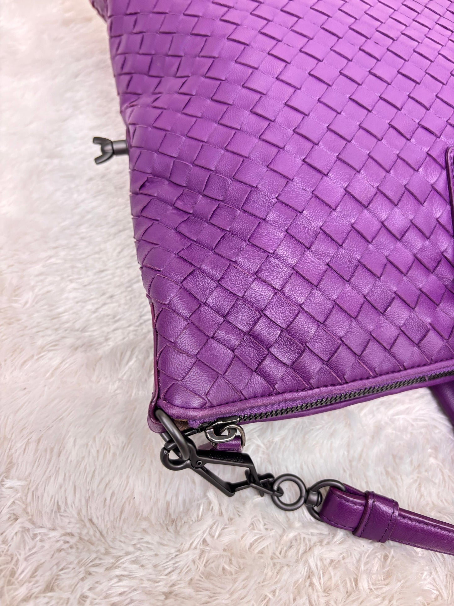 Bottega Veneta Convertible Intrecciato Medium 3 Ways Purple RHW
