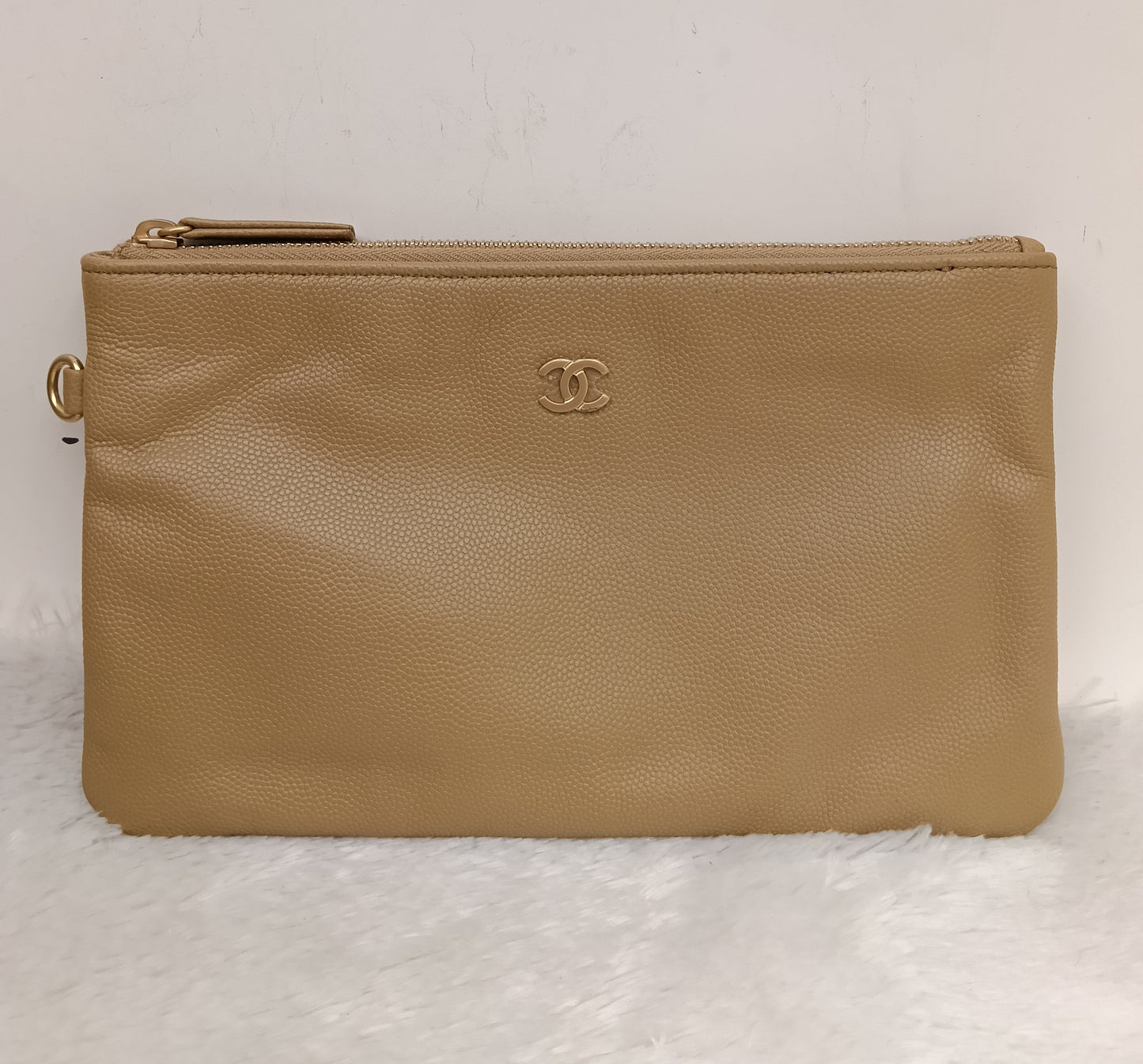 Chanel C25 Medium Caviar Dark Beige GHW (CHIP)