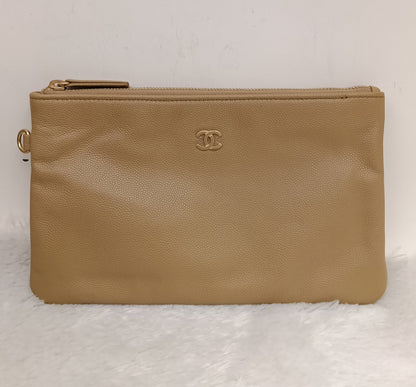 Chanel C25 Medium Caviar Dark Beige GHW (CHIP)
